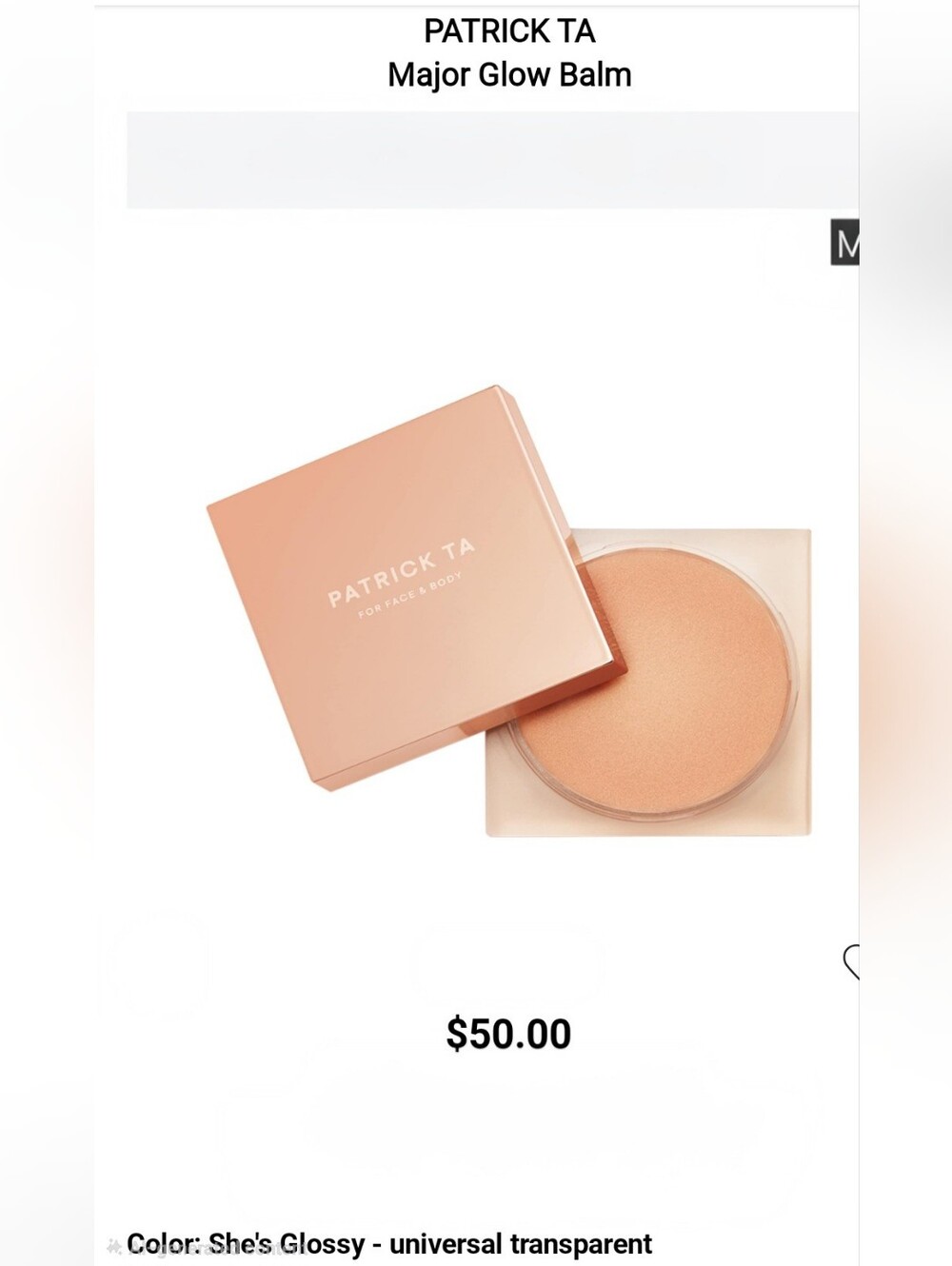 Patrick Ta Major Glow Balm "Shes Glossy"